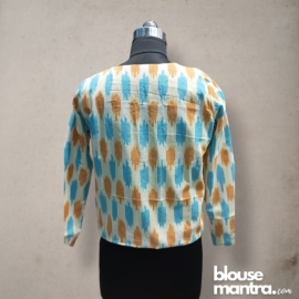  Off White Ikkat | Blazer Full Sleeve