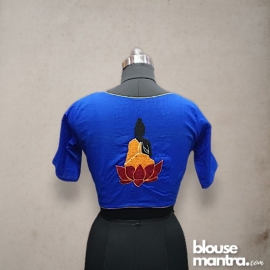 Royal Blue | Buddha Embroidery Glass Sleeve