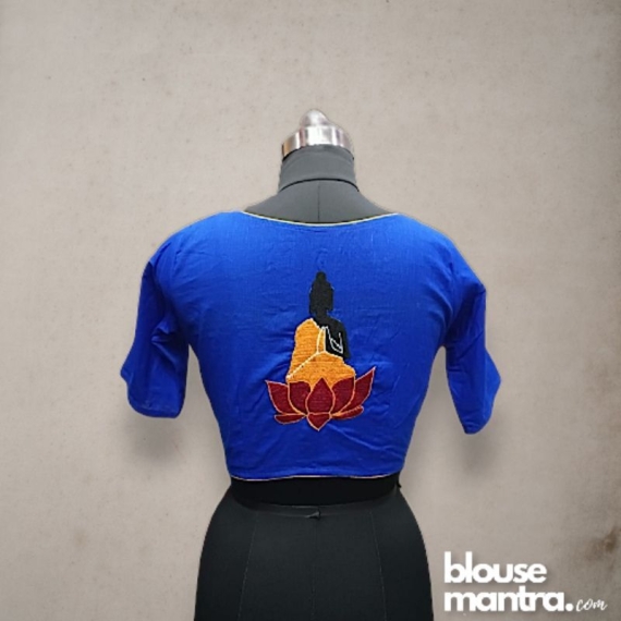 Royal Blue | Buddha Embroidery Glass Sleeve
