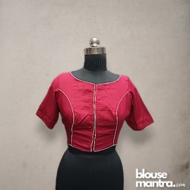 Maroon | Maa Durga on Kulo Embroidery Glass Sleeve