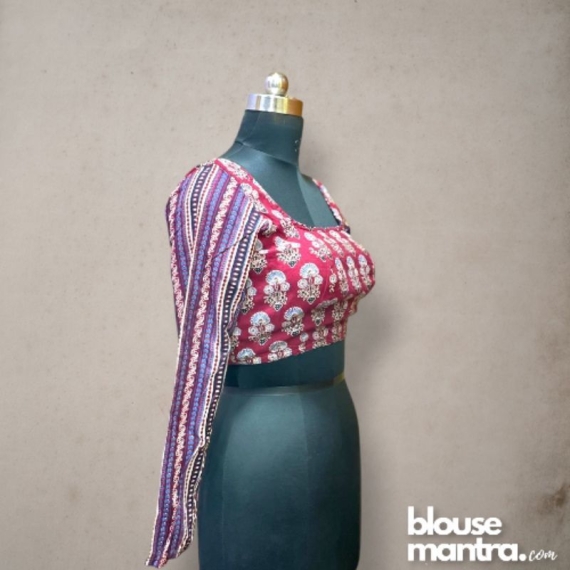 Maroo Ajrakh Interchange | Round Neck | Back Deep | Full Sleeve