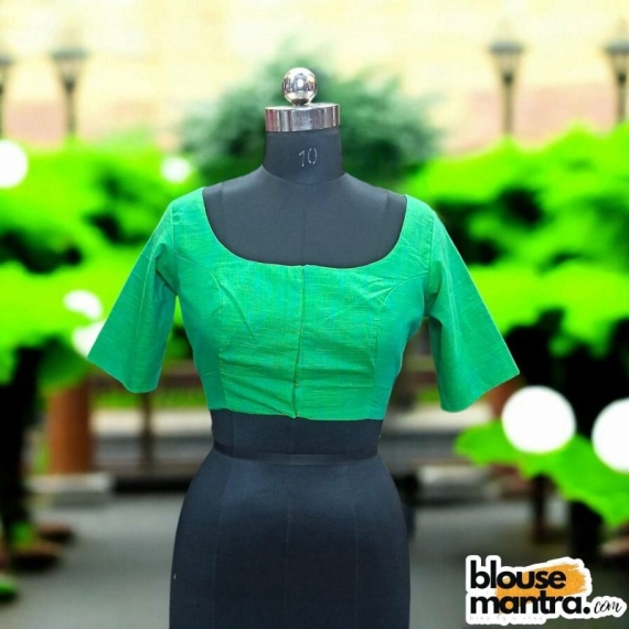 Parrot Green Khadi Cotton Glass Sleeve