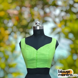 Parrot Green Khadi Cotton | Ganesh Paint Sleeveless