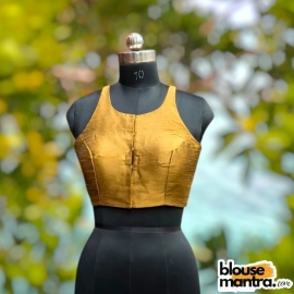 Coperish Gold Raw Silk | Razor Cut Sleeveless