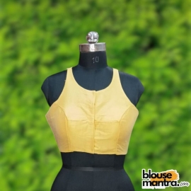 Lime Yellow Raw Silk | Razor Cut Sleeveless