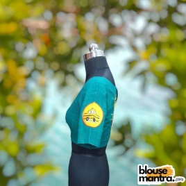 Green Khadi Cotton | Kolkata Paint Glass Sleeve