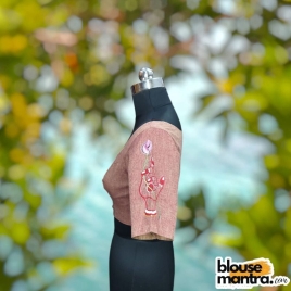 Brown Khadi Cotton | Kalighat Patachitra Glass Sleeve