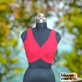 Red Khadi Cotton | Shiv Parvati Sleeveless
