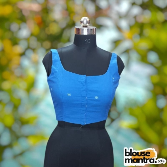 Sky Jamdani | Front Hook | Round neck Sleeveless