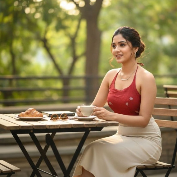 Maroon Jamdani | Halter String Noodle Strap