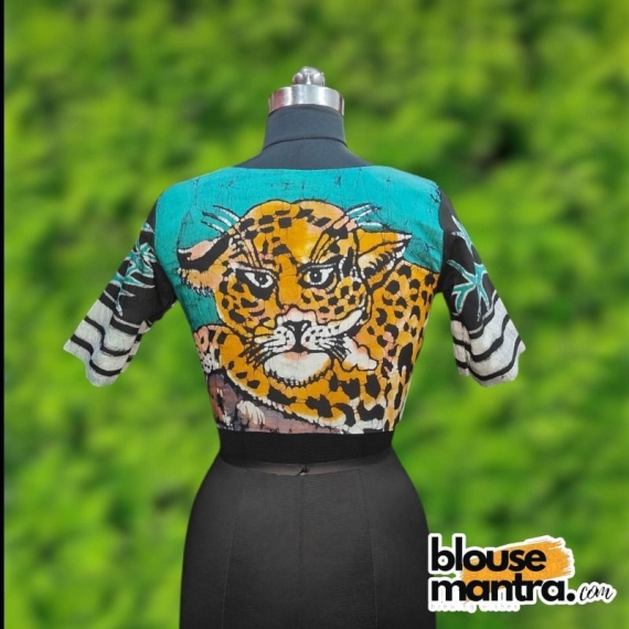 Green Batic | Cheetah Hand Paint Glass Sleeve