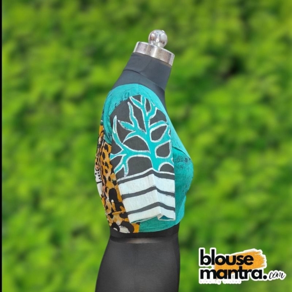 Green Batic | Cheetah Hand Paint Glass Sleeve