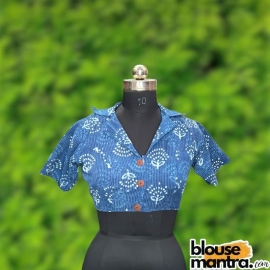 Indigo | Gap Flower Print | Blazer Coller Glass Sleeve