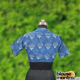 Indigo | Gap Flower Print | Blazer Coller Glass Sleeve