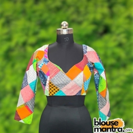 Patch Fabric | Front Sabyasachi Neckline | Back Ribbion Full Sleeve