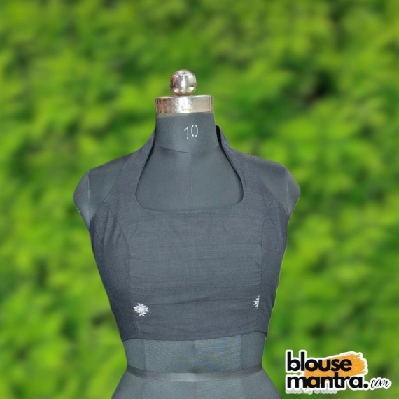 Black Jamdani | Halterneck Sleeveless