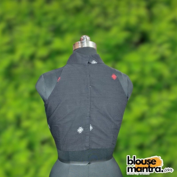 Black Jamdani | Halterneck Sleeveless