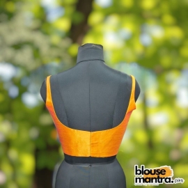 Musturd Raw Silk | Round Neck Sleeveless