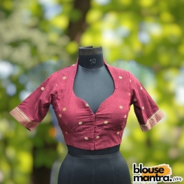 Maroon Mangal Giri | Airhostress Neck Glass Sleeve