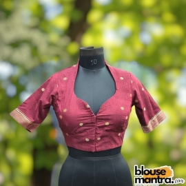 Maroon Mangal Giri | Airhostress Neck Glass Sleeve