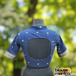 Navy Mangal Giri | Airhostress Neck Glass Sleeve