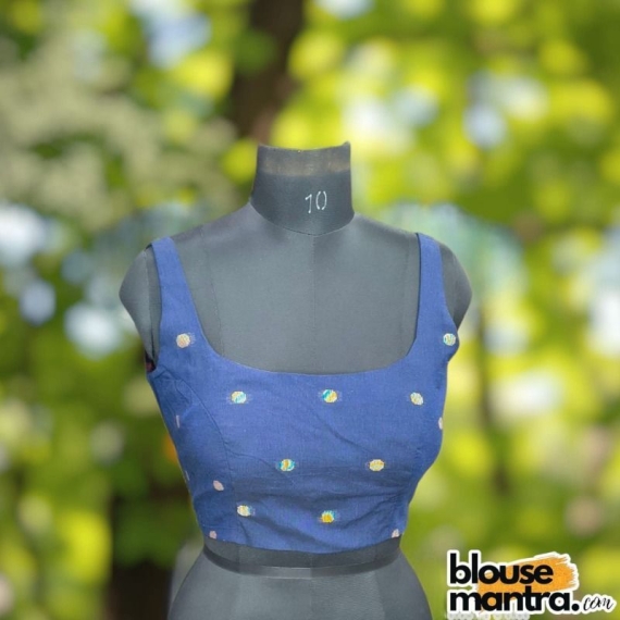  Navy Mangal Giri | Square Neck Sleeveless