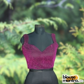  Pink DJ Fabric | Sweet Heart Neck Sleeveless