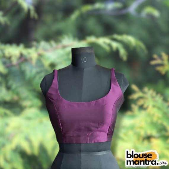 Wine Samu Silk | Round Neck Sleeveless