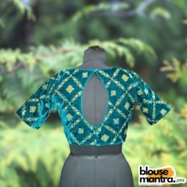 Frioza Velvet Sequence Work | Front Celeb Cut | Back Oval Cut Glass Sleeve