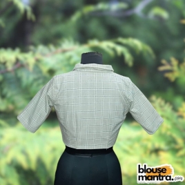 Grey Woolen Fabric | Blazer Coller Glass Sleeve