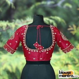 Pink Samu | White Moti Ari embroidery Glass Sleeve