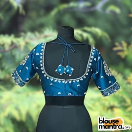 Firoza Samu | White Moti Ari embroidery Glass Sleeve