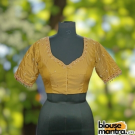  Beige Prothoma Silk | Stripe Moti On Sleeve Glass Sleeve