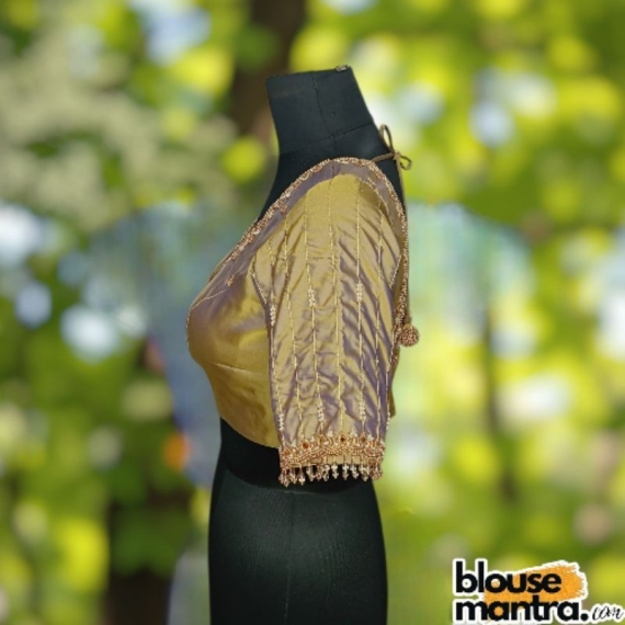 Gold Dual Prothoma Silk | Stripe Moti On Sleeve Glass Sleeve