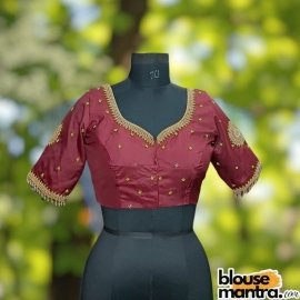 Blackish Maroon Prothoma Silk | Circle Ari Glass Sleeve