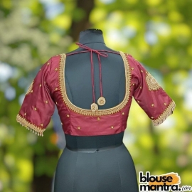 Blackish Maroon Prothoma Silk | Circle Ari Glass Sleeve