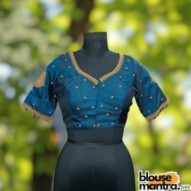 Bluish Green Prothoma Silk | Circle Ari Glass Sleeve