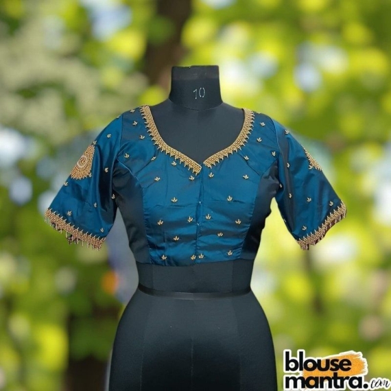 Bluish Green Prothoma Silk | Circle Ari Glass Sleeve