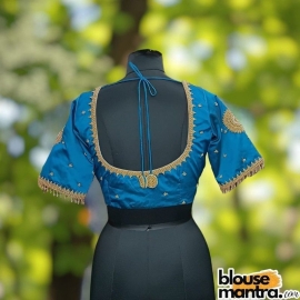 Bluish Green Prothoma Silk | Circle Ari Glass Sleeve