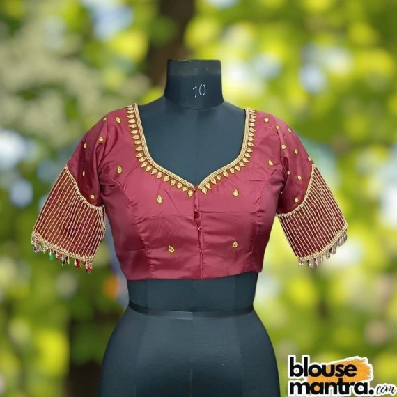 Blackish Maroon Prothoma Silk | Jitter Sleeve Glass Sleeve