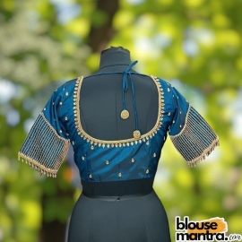 Bluish Green Prothoma Silk | Jitter Sleeve Glass Sleeve