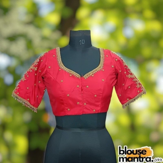 Red Prothoma Silk | Leaves On sleeves Glass Sleeve