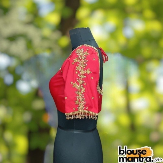 Red Prothoma Silk | Leaves On sleeves Glass Sleeve