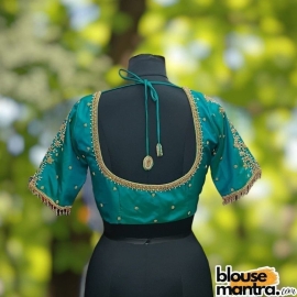 Green Prothoma Silk | Leaves On sleeves Glass Sleeve