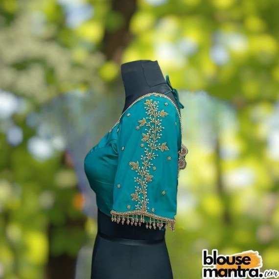 Green Prothoma Silk | Leaves On sleeves Glass Sleeve