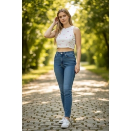 White Embroidery Jamdani |Boat Neck Sleeveless