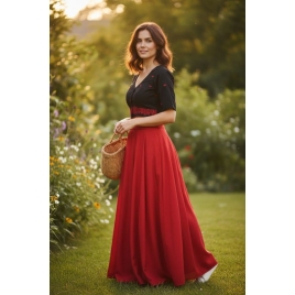 Black Jamdani | Red Weaving | Paar On Elit Glass Sleeve