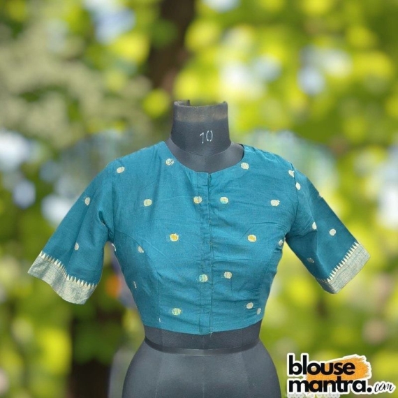  Dark Sea Green Mangal Giri | Boat Neck Glass Sleeve