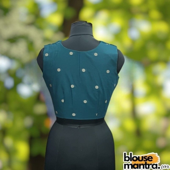 Dark Sea Green Mangal Giri | Front Small V Cut Sleeveless