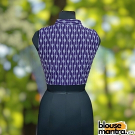 Purple Silk Ikkat |Magic Coller Sleeveless